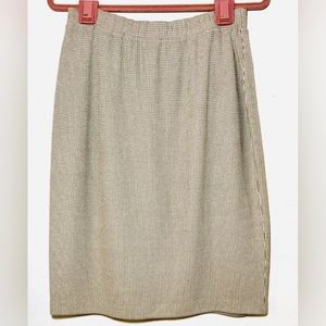 Size 10 St. John Collection by Marie Gray Beige Khaki Stretch Knee Length Skirt
